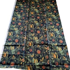 Water Tex Cheri Strole SSI Floral Cotton Fabric 36x42” Green Orange Leaves